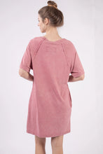 Round Neck-Oversized-Washed Dress
