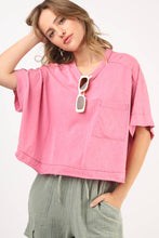 NT11429-Oversized Washed Crop Knit Top
