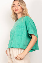 NT11429-Oversized Washed Crop Knit Top