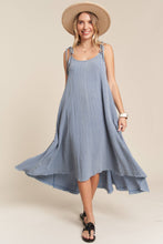 LED3479-MINERAL WASHED COTTON LONG DRESS