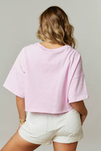 Seashell Sequin Patch Cropped Tee