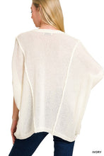 Drop Shoulder Relaxed Pull Over- Ivory