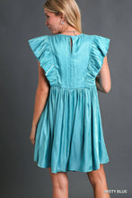 Non-Stretch Satin Dress with Side Pockets