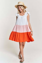 LD17041 - RUFFLE SLEEVE BABYDOLL DRESS