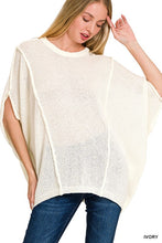 Drop Shoulder Relaxed Pull Over- Ivory