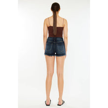 KANCAN-HIGH RISE DENIM SHORTS DARK STONE WASH