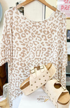 Boat Neck Leopard Flare Tunic- Brown