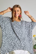 Boat Neck Leopard Flare Tunic- Brown