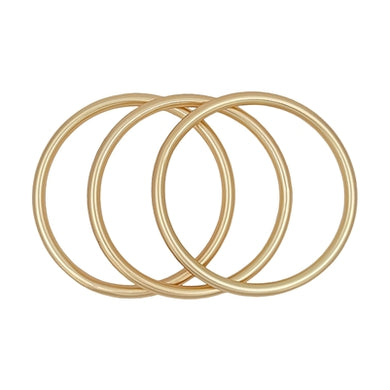 What's Hot Set of 3 Gold Metal Bangles
