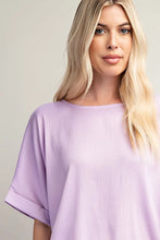 GLAM-CUFFED DOLMAN SLEEVE TOP LAVENDAR