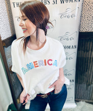 America Embroidered Patch Tee