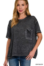 Oversized Washed Melange Burnout Tee