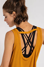 Rae Mode Mustard Open Back Tank Top