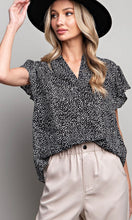 Eesome Black with White Speckles Top