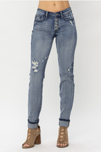 Judy Blue Mid Rise Button Fly Boyfriend Fit Jeans