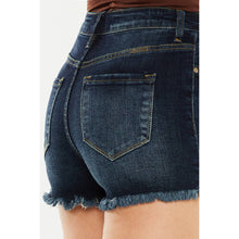 KANCAN-HIGH RISE DENIM SHORTS DARK STONE WASH