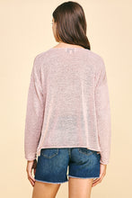 Pinch Dusty Pink 3/4 Length Sleeve V Neck Top
