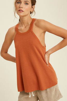 Wishlist Brick Thermal Raw Cut Tank Top