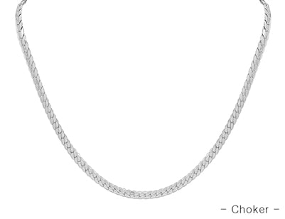 What's Hot Silver Snake Chain Necklace