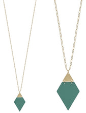 What's Hot Matte Gold Triangle Coated 32" Necklace