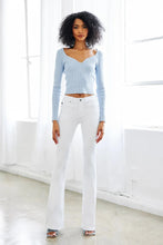 KanCan Mid Rise White Flare Jeans