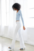 KanCan Mid Rise White Flare Jeans