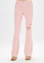 Judy Blue Pastel Pink Distressed Flare Jean