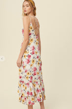 Listicle Floral Button Down Ruffle Maxi Dress