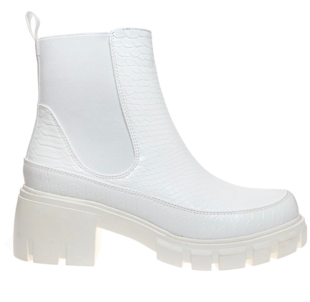 White Croc Boots