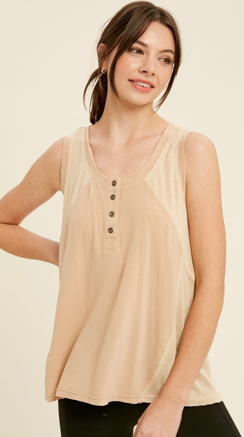 Listicle Champagne Boho Braided Knit Top