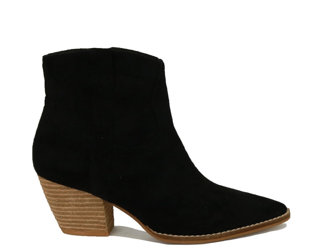 Black Arisa Suede Ankle Boot