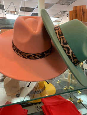 Hats With Leopard Bands