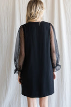 Black Sheer Sleeve Dress