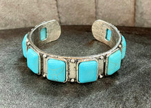 Turquoise/Turquoise and Red Stackable Bracelets (Medium)