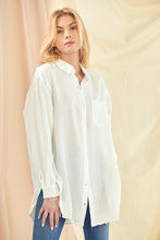 Fore White Oversized Button Down Shirt