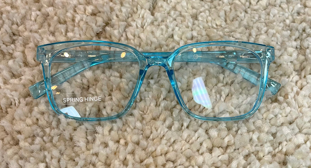 Kenze Panne Clear Glasses with Blue Frame