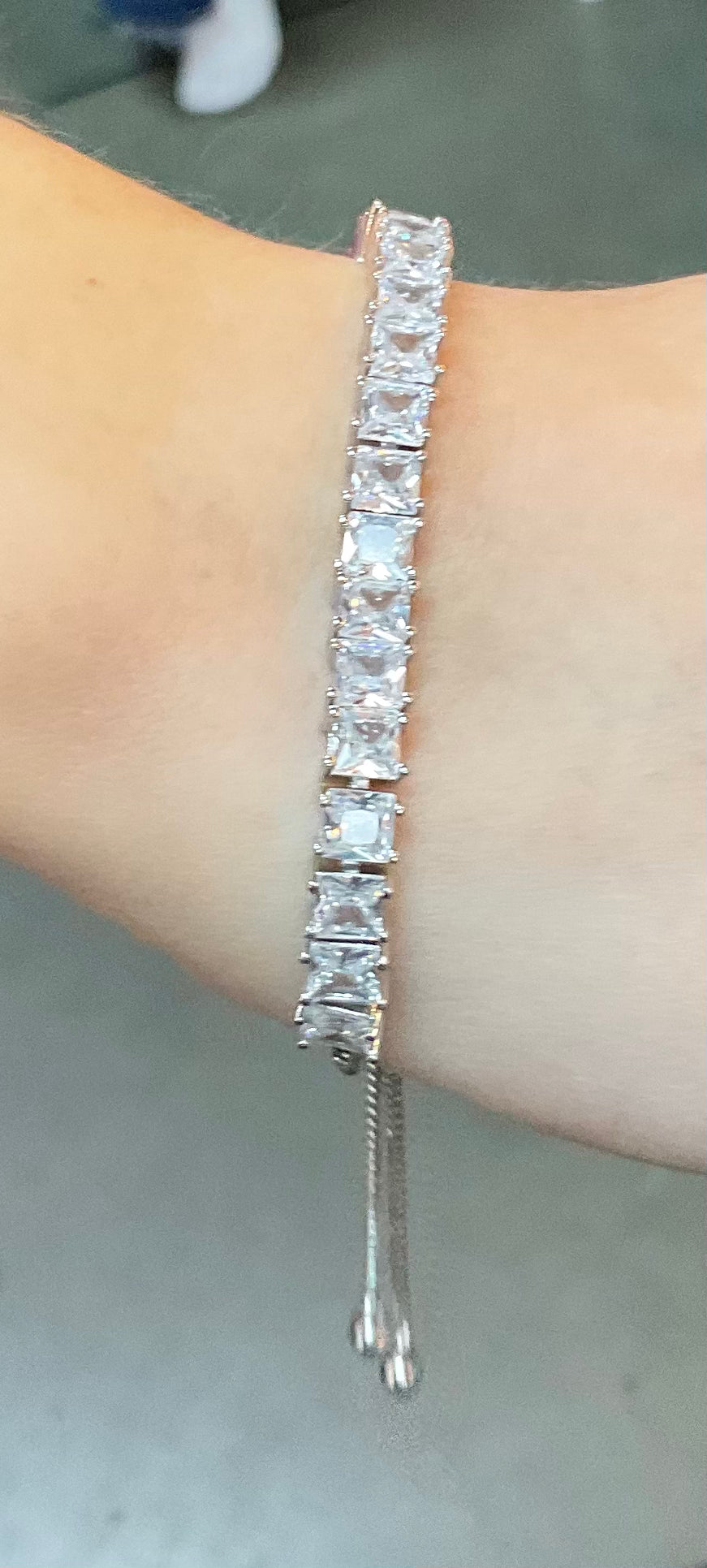 Square Diamond Adjustable Bracelet